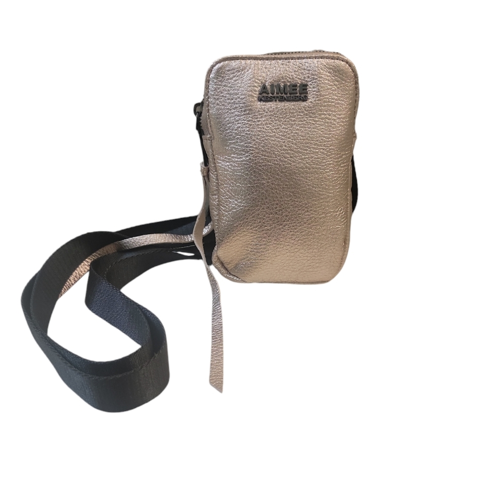 Aimee Kestenberg Rose Gold Stadium Crossbody Cellphone Credit card Bag